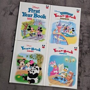 Disney's Yearbooks 1999, 2000, 2001, 2002 Lot of 4 Children's Books Mickey